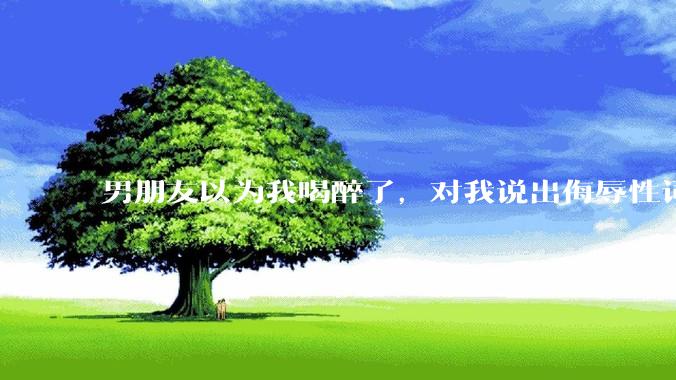 男朋友以为我喝醉了，对我说出侮辱性词汇，我该怎么办？